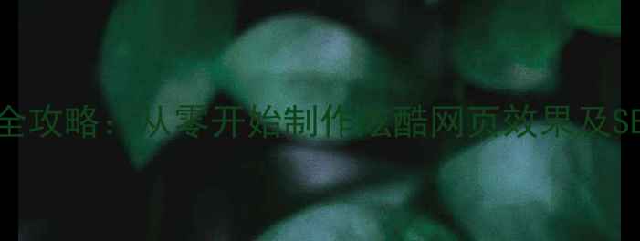 图片 3D网页设计全攻略：从零开始制作炫酷网页效果及SEO优化技巧2