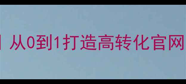 图片 3步提升转化率｜从0到1打造高转化官网的SEO优化指南1