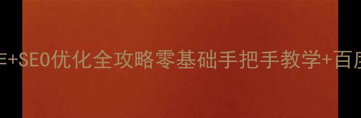 图片 ASP网站制作+SEO优化全攻略零基础手把手教学+百度收录技巧1