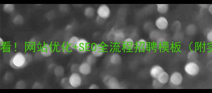 图片 Dede建站必看！网站优化+SEO全流程招聘模板（附实操指南）1