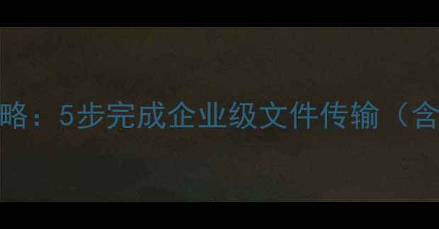 图片 FTP网页登录全攻略：5步完成企业级文件传输（含安全设置指南）2