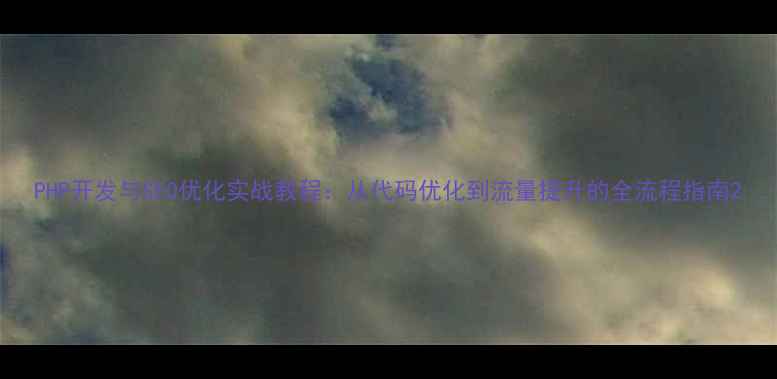 图片 PHP开发与SEO优化实战教程：从代码优化到流量提升的全流程指南2