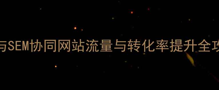 图片 SEO与SEM协同网站流量与转化率提升全攻略1