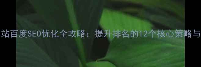图片 Shopify网站百度SEO优化全攻略：提升排名的12个核心策略与实战案例2