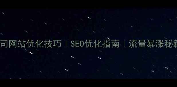 图片 ✨公司网站优化技巧｜SEO优化指南｜流量暴涨秘籍🔥1