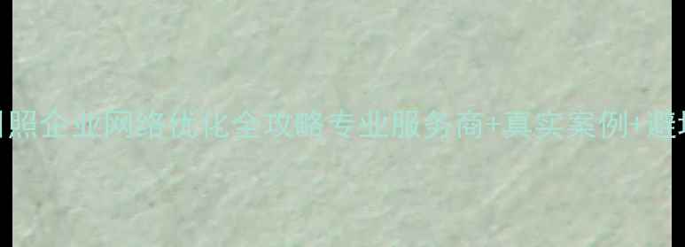 图片 ✨山东日照企业网络优化全攻略专业服务商+真实案例+避坑指南🔥