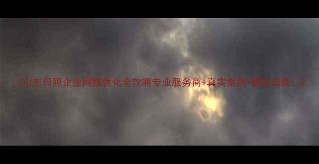 图片 ✨山东日照企业网络优化全攻略专业服务商+真实案例+避坑指南🔥2