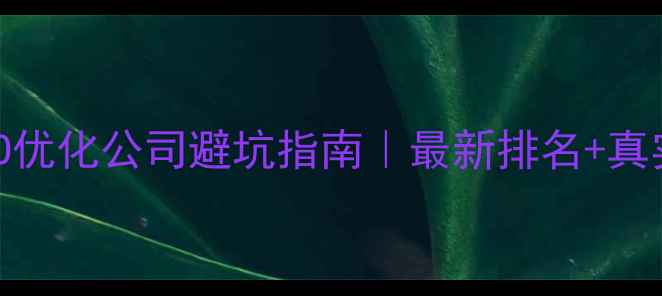 图片 ✨泰州SEO优化公司避坑指南｜最新排名+真实案例🌟1