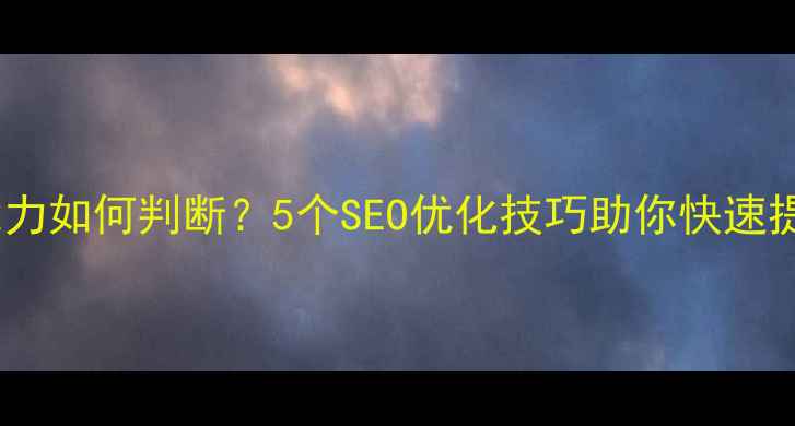 图片 ✨网站设计能力如何判断？5个SEO优化技巧助你快速提升转化率✨2