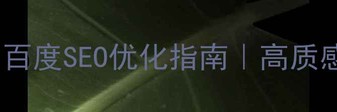 图片 ✨网页设计黑色搭配：百度SEO优化指南｜高质感设计+流量提升秘籍✨