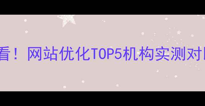 图片 ✨长葛本地企业必看！网站优化TOP5机构实测对比（附避坑指南）1