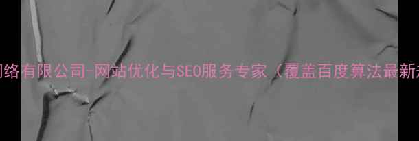 图片 万名网络有限公司-网站优化与SEO服务专家（覆盖百度算法最新规则）