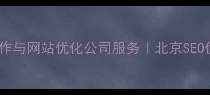 图片 专业网页制作与网站优化公司服务｜北京SEO优化服务商2