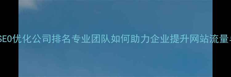 图片 东营本地SEO优化公司排名专业团队如何助力企业提升网站流量与转化率2