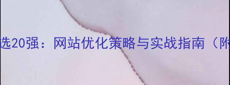 图片 中国SEO公司优选20强：网站优化策略与实战指南（附行业白皮书）1