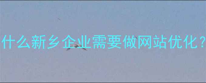 图片 为什么新乡企业需要做网站优化？1