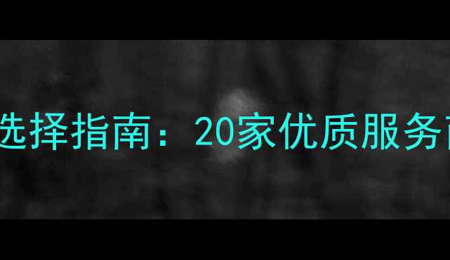 图片 乌兰察布SEO公司选择指南：20家优质服务商推荐与避坑攻略