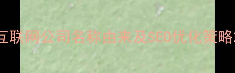 图片 互联网公司名称由来及SEO优化策略2