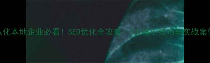 图片 从化本地企业必看！SEO优化全攻略：5大核心技巧与实战案例