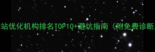 图片 付费网站优化机构排名TOP10+避坑指南（附免费诊断工具）
