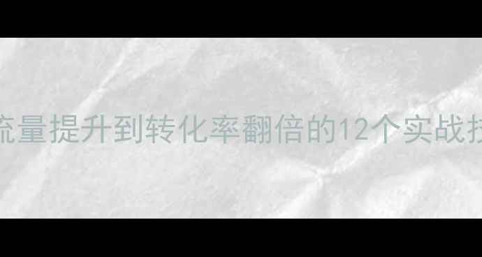 图片 企业官网SEO优化全攻略：从流量提升到转化率翻倍的12个实战技巧（附百度排名提升方案）2