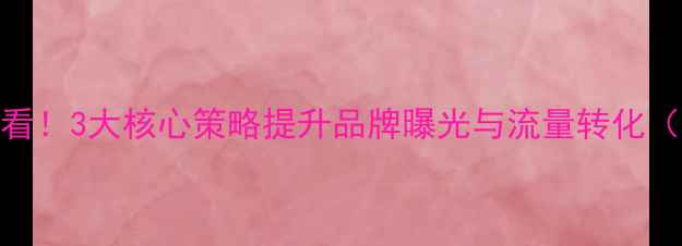 图片 企业官网优化必看！3大核心策略提升品牌曝光与流量转化（附实操案例）🔥