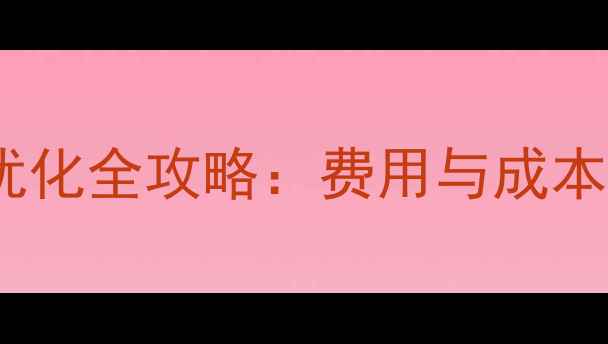 图片 企业网站优化全攻略：费用与成本效益指南2