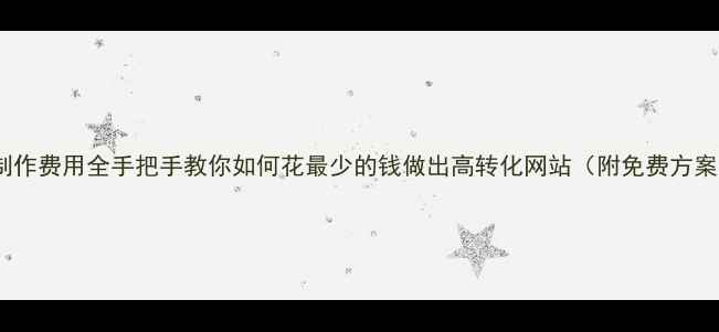图片 保定网页制作费用全手把手教你如何花最少的钱做出高转化网站（附免费方案对比表）2