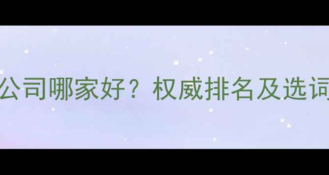 图片 儋州SEO公司哪家好？权威排名及选词技巧全1