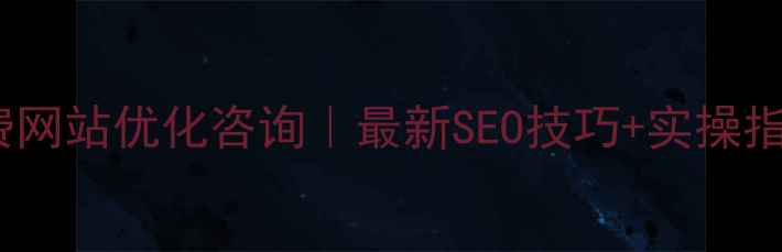 图片 免费网站优化咨询｜最新SEO技巧+实操指南1