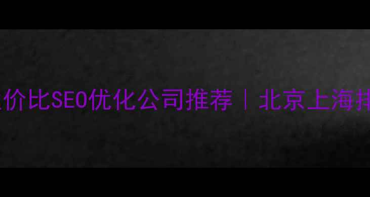 图片 全网高性价比SEO优化公司推荐｜北京上海排名案例2