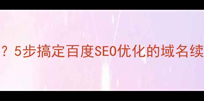 图片 公司域名年费如何缴纳？5步搞定百度SEO优化的域名续费指南（附详细教程）