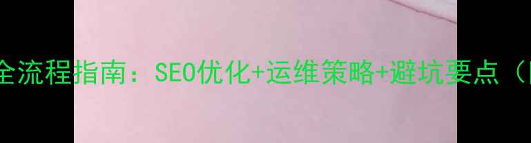 图片 公司网站上线全流程指南：SEO优化+运维策略+避坑要点（附完整步骤）2