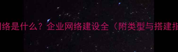 图片 公司网络是什么？企业网络建设全（附类型与搭建指南）1