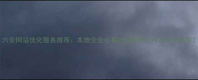 图片 六安网站优化服务推荐：本地企业必看的效果排行榜及操作指南2