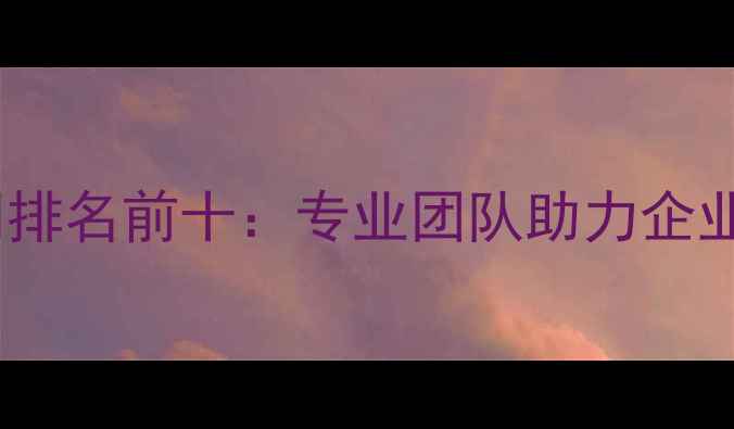图片 兰州网页优化公司排名前十：专业团队助力企业打造高转化网站2