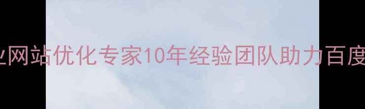 图片 兴安盟本地企业网站优化专家10年经验团队助力百度搜索排名前三2