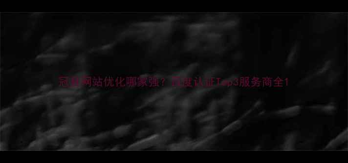 图片 冠县网站优化哪家强？百度认证Top3服务商全1