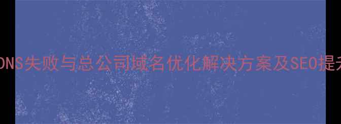 图片 分公司DNS失败与总公司域名优化解决方案及SEO提升指南1