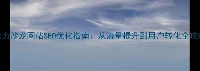 图片 动力沙龙网站SEO优化指南：从流量提升到用户转化全攻略