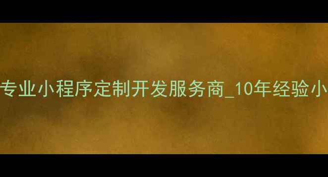 图片 北京小程序外包开发公司_专业小程序定制开发服务商_10年经验小程序开发服务报价与案例2