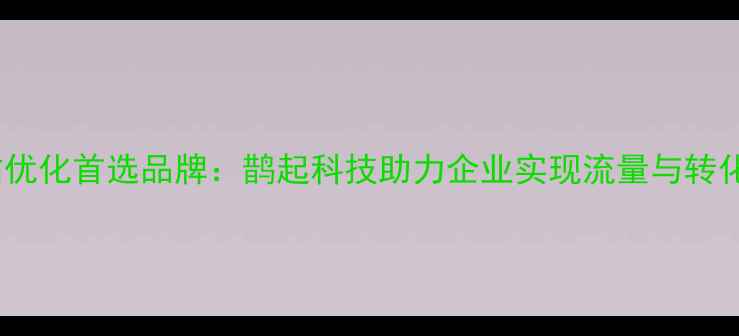 图片 北京网站优化首选品牌：鹊起科技助力企业实现流量与转化双增长2