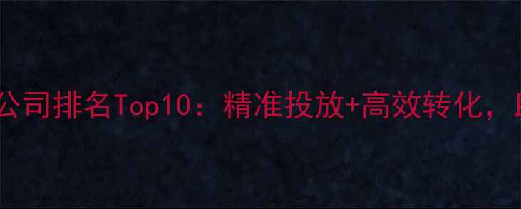 图片 北京网站竞价优化公司排名Top10：精准投放+高效转化，助您抢占流量高地1