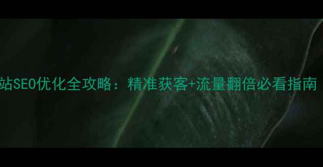 图片 南充企业网站SEO优化全攻略：精准获客+流量翻倍必看指南（最新版）1