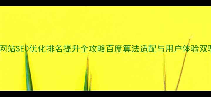 图片 博凯社区网站SEO优化排名提升全攻略百度算法适配与用户体验双驱动策略1