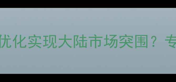 图片 台湾企业如何通过SEO优化实现大陆市场突围？专业网站优化服务指南1