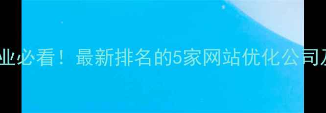 图片 吴桥本地企业必看！最新排名的5家网站优化公司及避坑指南1