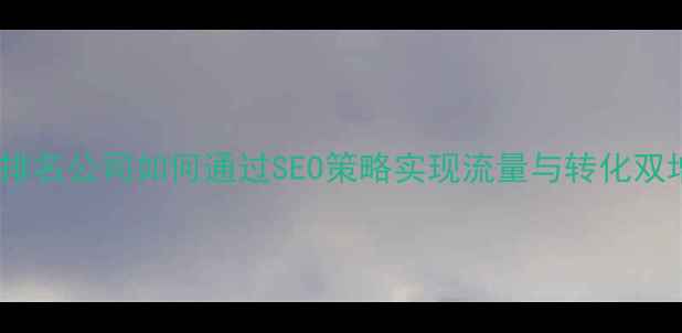 图片 品牌网站优化排名公司如何通过SEO策略实现流量与转化双增长？｜科技2