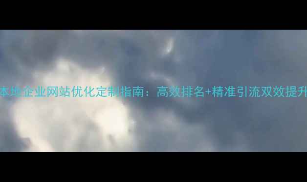 图片 哈密本地企业网站优化定制指南：高效排名+精准引流双效提升策略
