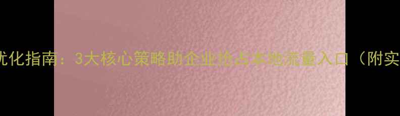 图片 嘉定网站优化指南：3大核心策略助企业抢占本地流量入口（附实操案例）2